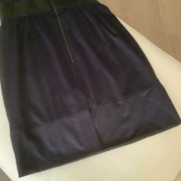 Reiss Sheer Silk Illusion Navy Tan Sleeveless Dress Blue Party Work Minimal 10 - Picture 6 of 6